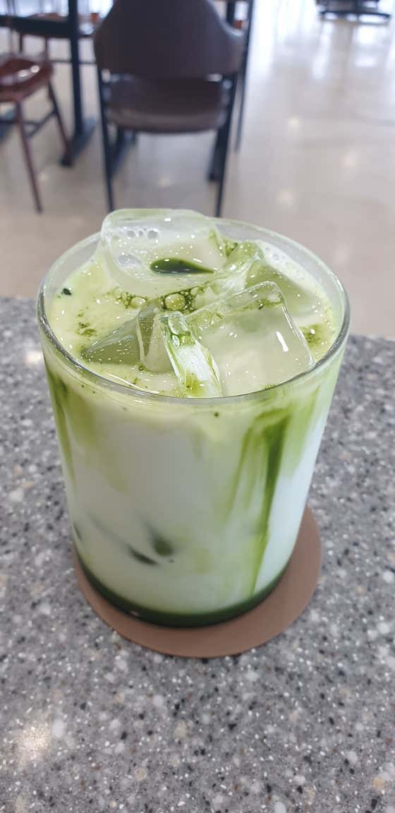 녹차라테 메뉴 사진(네이버)