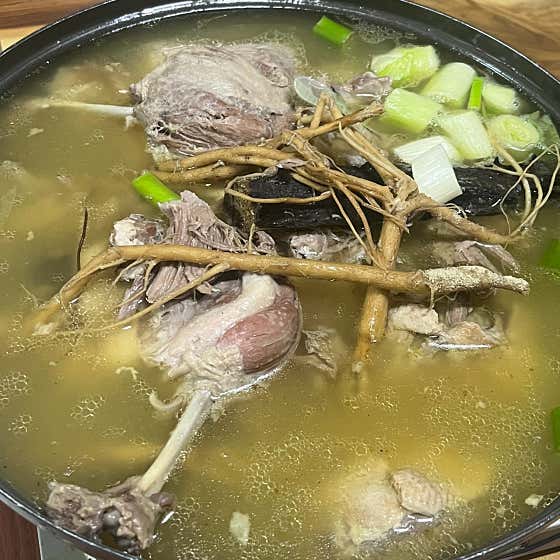 누룽지 (엄,옻) 오리백숙 메뉴 사진(네이버)