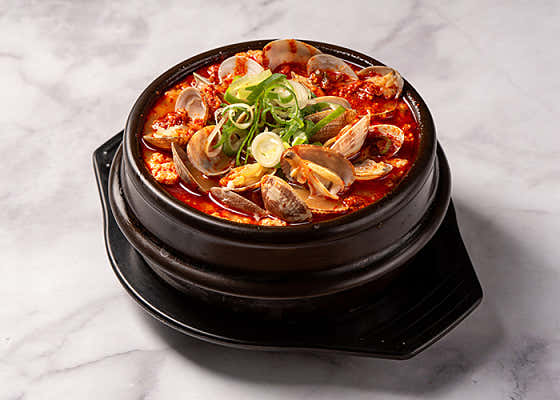 바지락 순두부찌개 메뉴 사진(네이버)