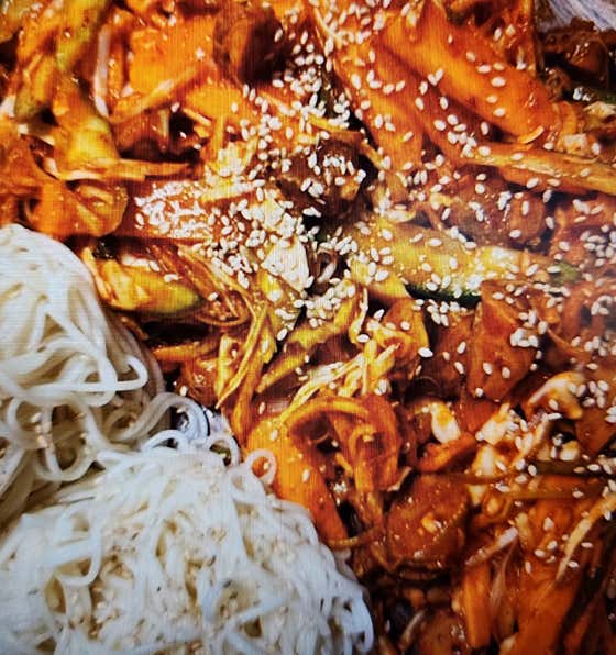 골벵이 무침 소면 메뉴 사진(네이버)
