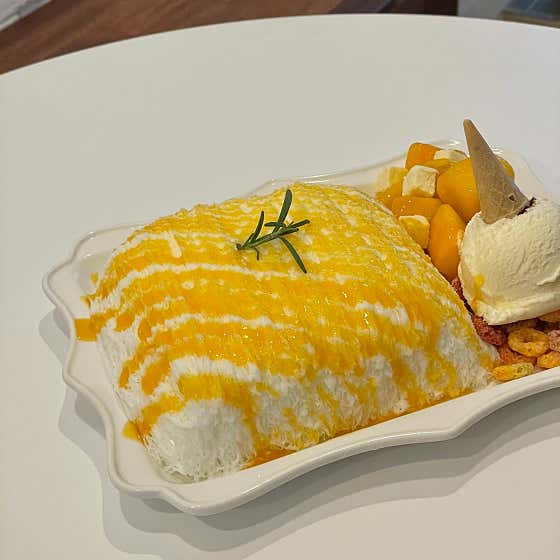 실타래 망고빙수 메뉴 사진(네이버)