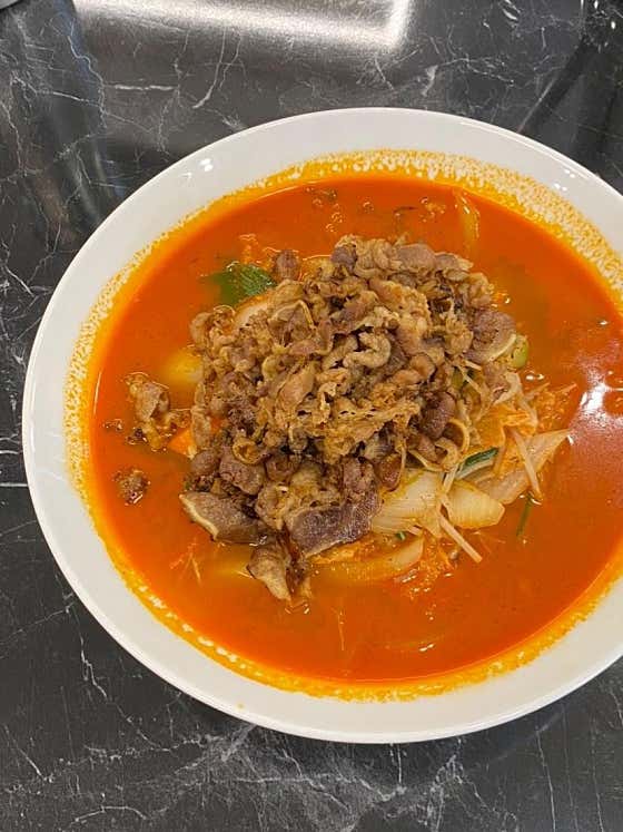 직화 소고기 짬뽕(면/밥) 메뉴 사진(네이버)