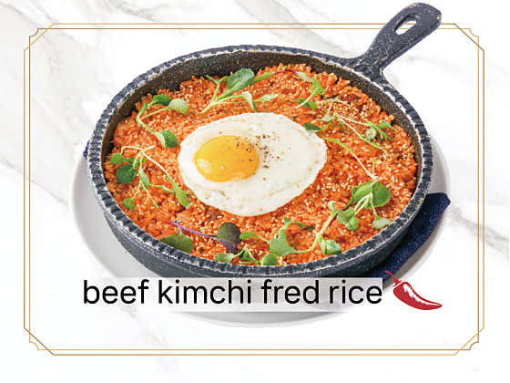 푸짐한 철판 비프 김치볶음밥 🌶 메뉴 사진(네이버)