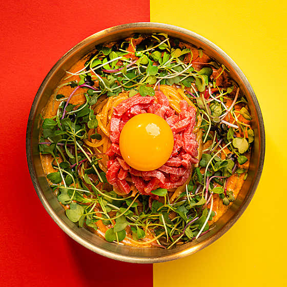전주비빔 파스타 메뉴 사진(네이버)