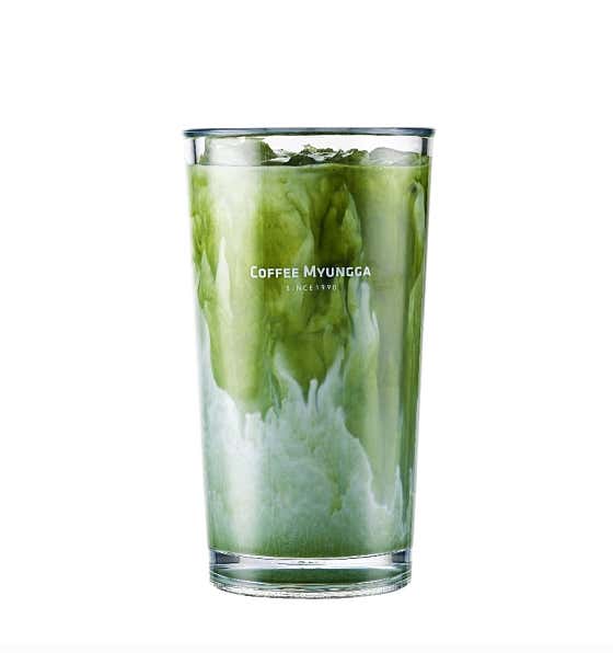 말차라테(ice) 메뉴 사진(네이버)