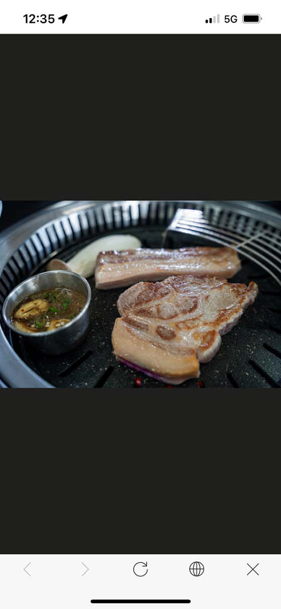 흑돼지오겹살,목살,특수부위100g 메뉴 사진(네이버)