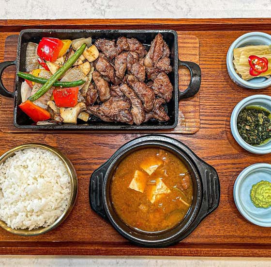 갈비살 스테이크정식(런치한정) 메뉴 사진(네이버)