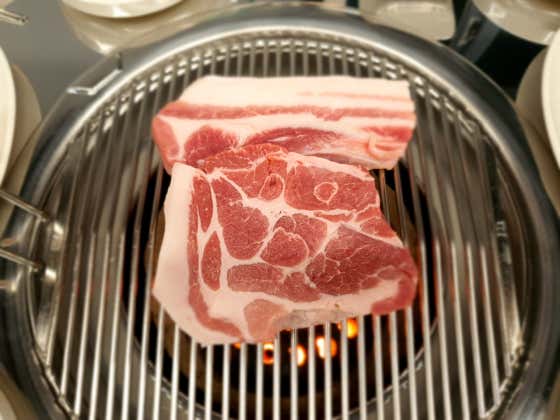 흑돼지 2인 세트 (600g) 메뉴 사진(네이버)