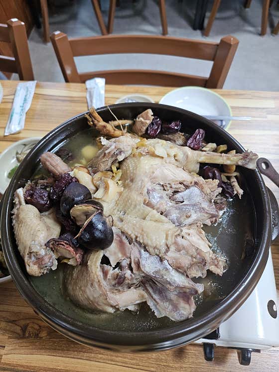 한방닭백숙 메뉴 사진(네이버)