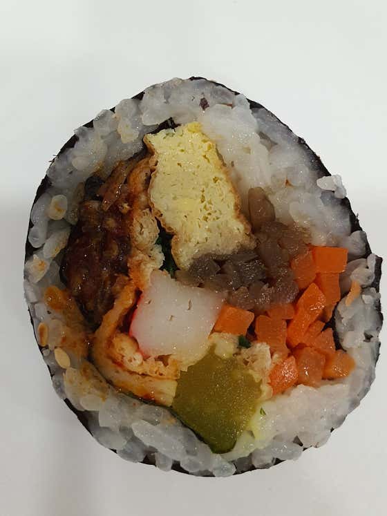 멸치땡초김밥 메뉴 사진(네이버)