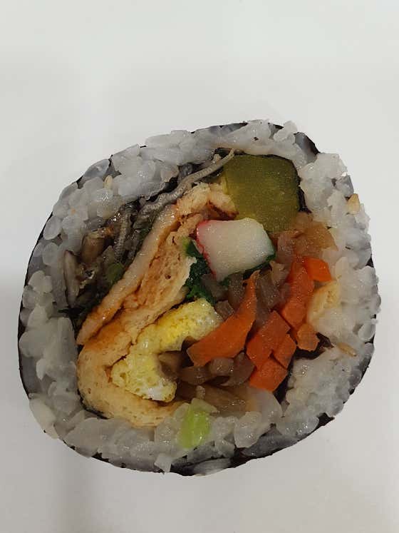 멸치씨앗김밥 메뉴 사진(네이버)