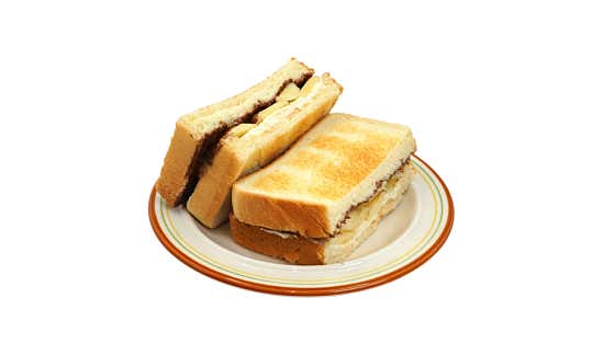 바나나 누텔라 크림치즈 토스트 메뉴 사진(네이버)