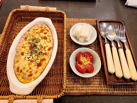 새우그라탕or양송이리조또+아메리카노 메뉴 사진(네이버)