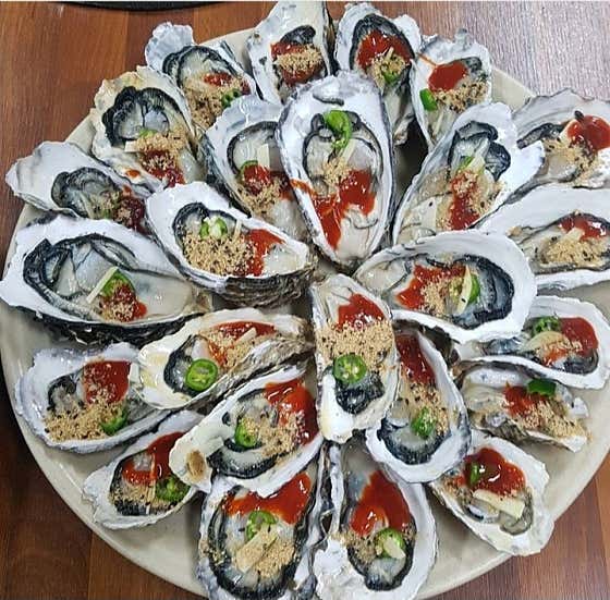 계절메뉴 석화 메뉴 사진(네이버)