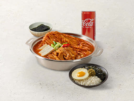 1인 돼지 김치찌개 세트 메뉴 사진(네이버)