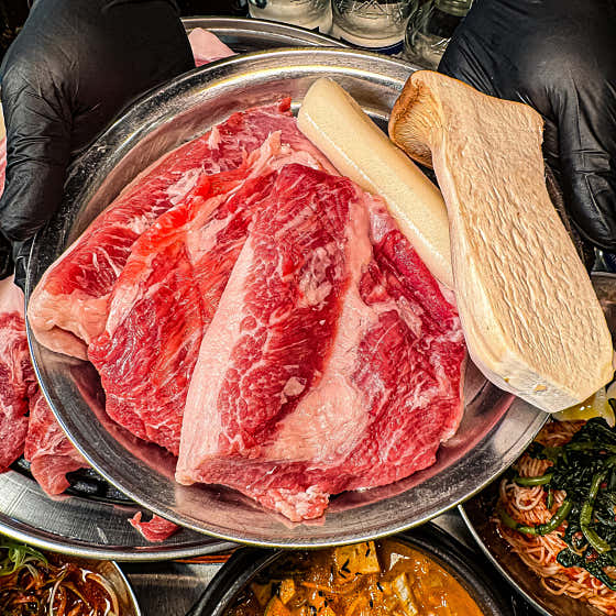 제주흑돈 등심덧살(150g) 메뉴 사진(네이버)