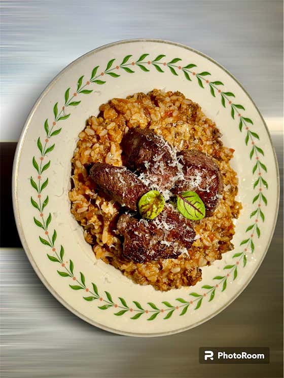 스테이크 라구 리조또 메뉴 사진(네이버)