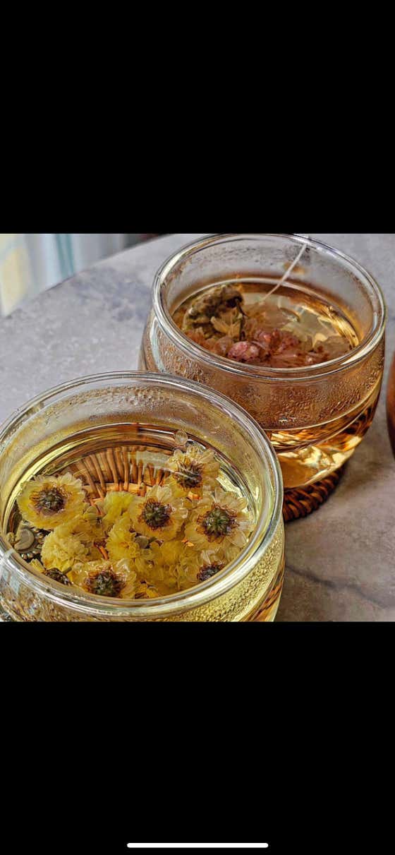 말린생화 꽃차 메뉴 사진(네이버)