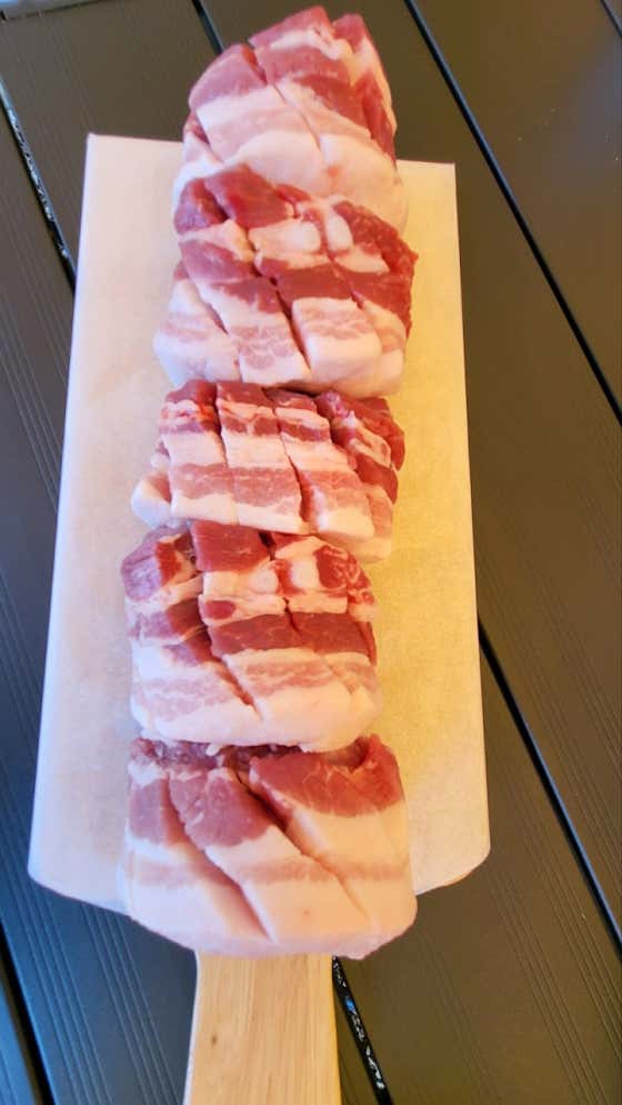 보성한돈 삼겹살(100g) 메뉴 사진(네이버)