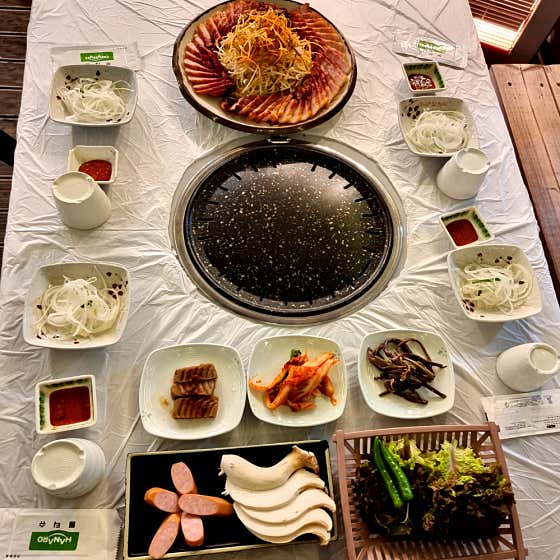항아리 통삼겹 바베큐 메뉴 사진(네이버)