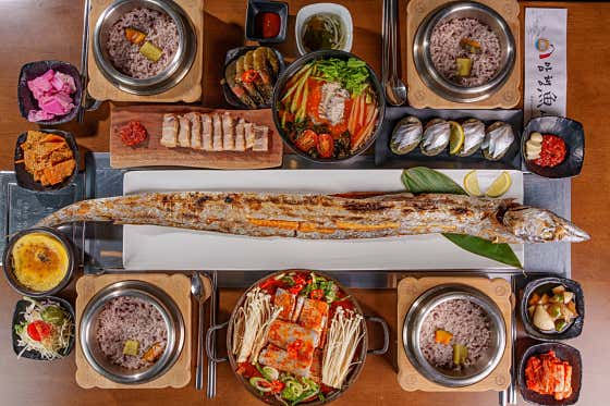 1미터 통갈치구이+순살은갈치조림 세트 메뉴 사진(네이버)