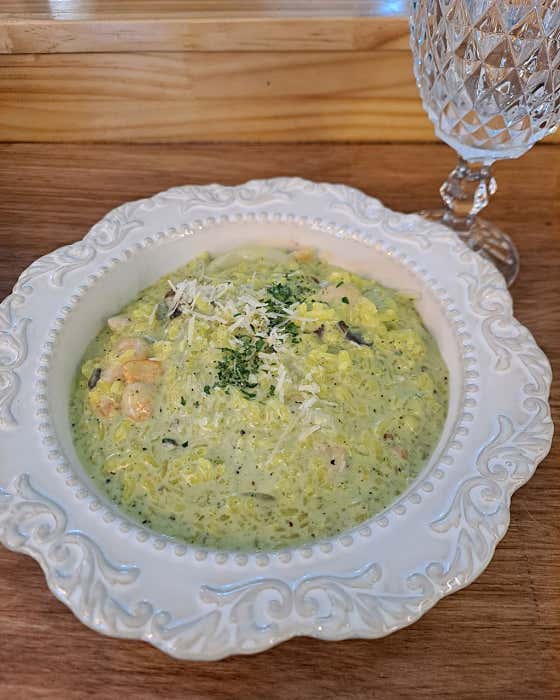 쉬림프바질크림리조또 메뉴 사진(네이버)