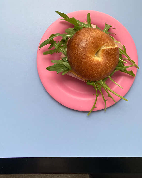 햄치즈 루꼴라 베이글 메뉴 사진(네이버)