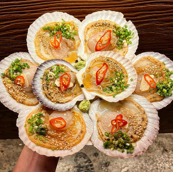 가리비회 메뉴 사진(네이버)