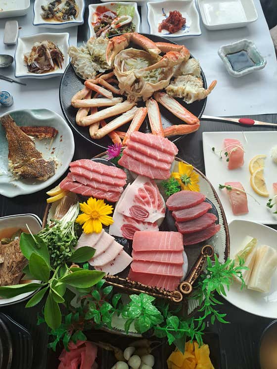박달대게 참치 메뉴 사진(네이버)