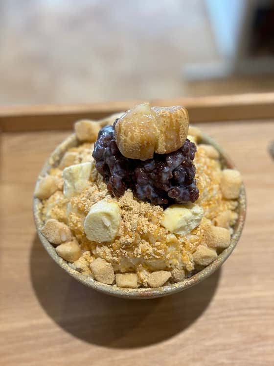 눈꽃옛날빙수 메뉴 사진(네이버)