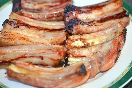 국내산 등갈비 2인분 메뉴 사진(네이버)