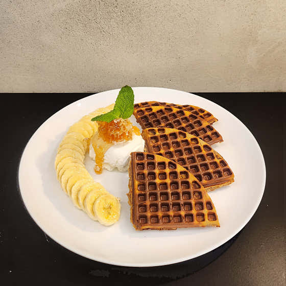 단백질 와플 세트 메뉴 사진(네이버)