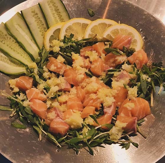 연어 세비체 메뉴 사진(네이버)