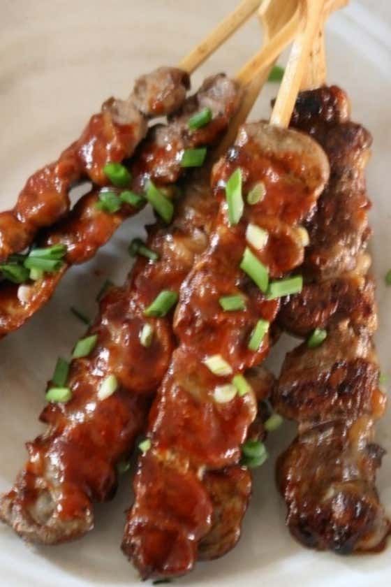 염통꼬치(4개) 메뉴 사진(네이버)