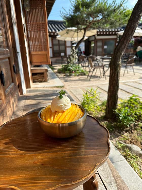 생망고눈꽃빙수(6월~11월) 메뉴 사진(네이버)