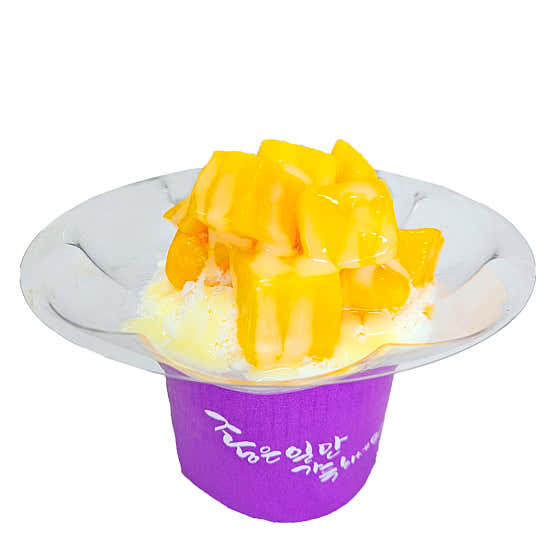 망고 컵빙수 메뉴 사진(네이버)