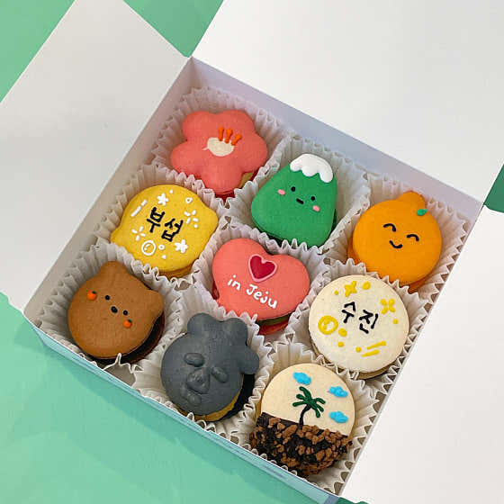 마카롱 9구 메뉴 사진(네이버)