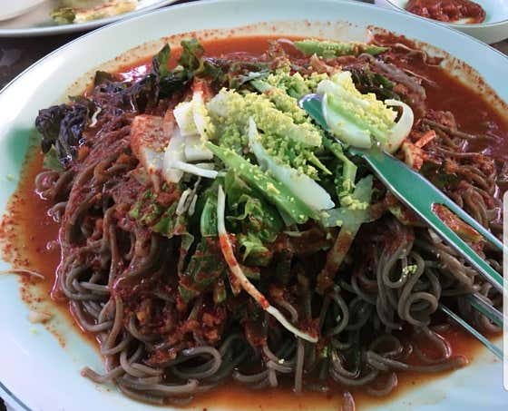 쟁반막국수 메뉴 사진(네이버)