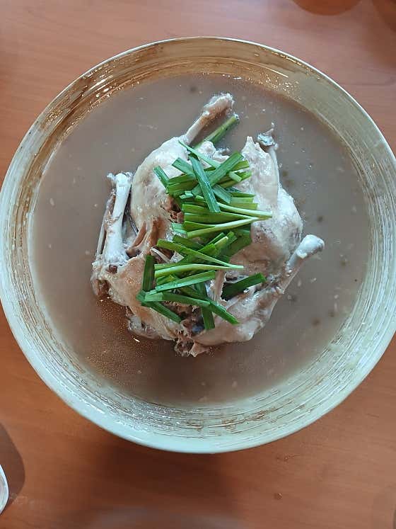 누룽오리백숙 메뉴 사진(네이버)