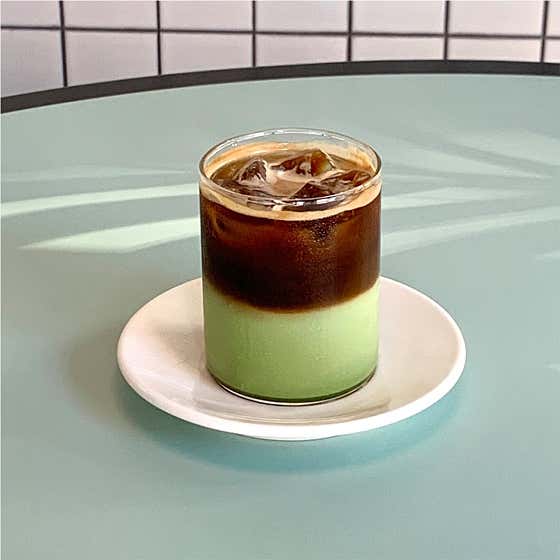 말차 샷 라떼 메뉴 사진(네이버)