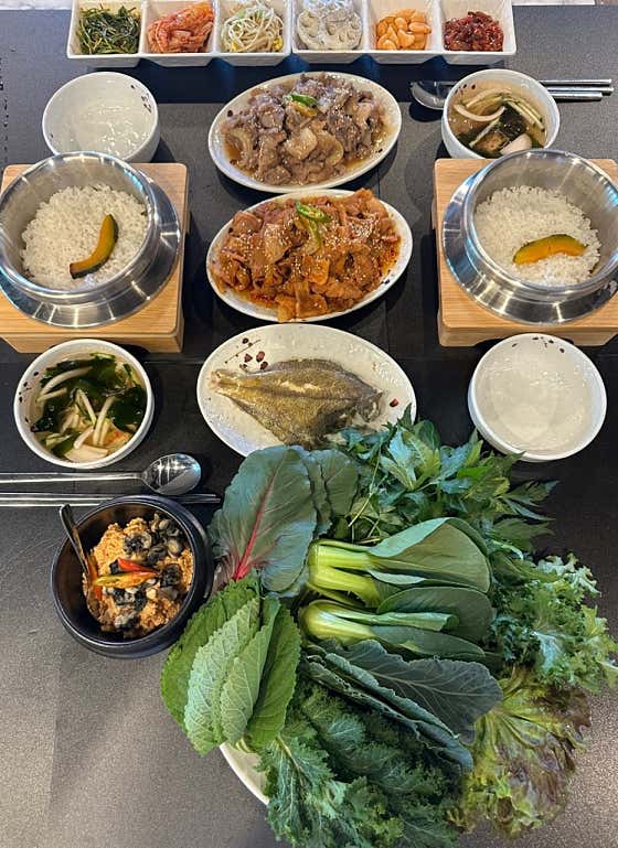 제육쌈밥정식 메뉴 사진(네이버)