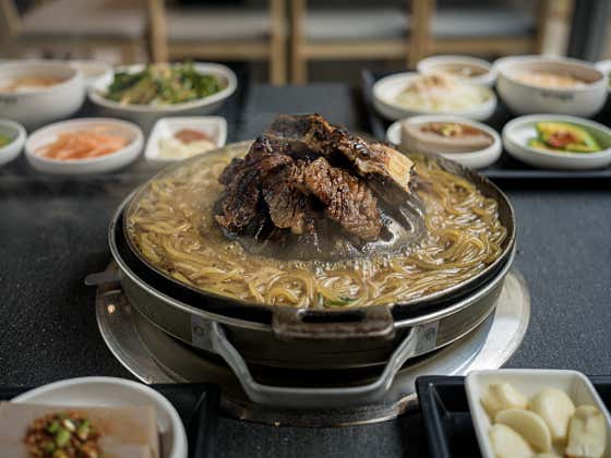 Ribs on the grill at Haeundae Amso Galbijip