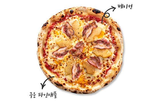 베이컨 피자 메뉴 사진(네이버)