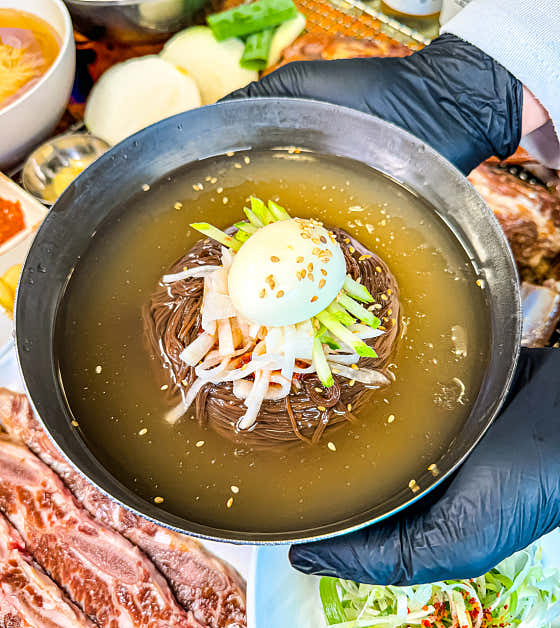 물냉면(후식) 메뉴 사진(네이버)
