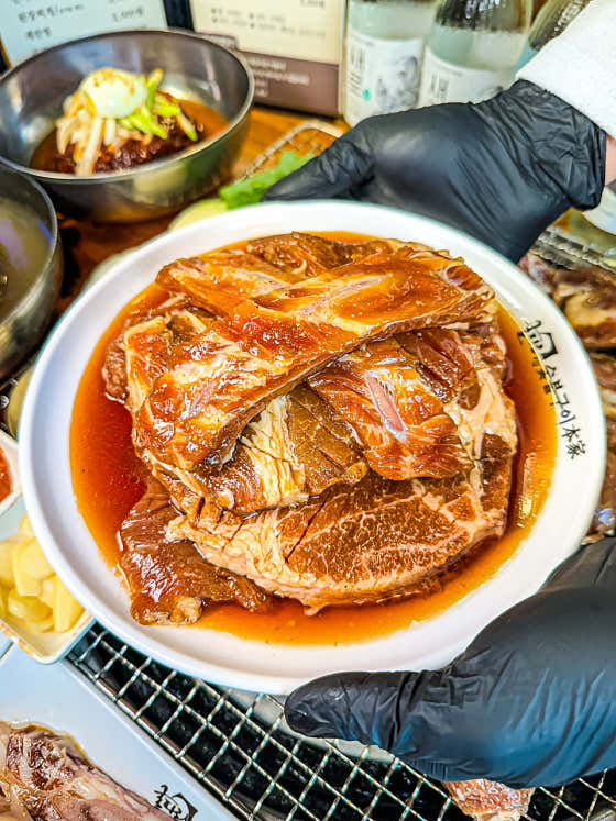 숯불돼지갈비 250g 메뉴 사진(네이버)