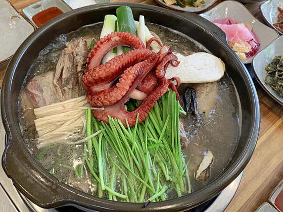 능이문어닭백숙 메뉴 사진(네이버)