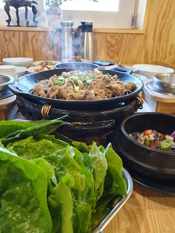 산골에서 맛보는 남도밥상 메뉴 사진(네이버)