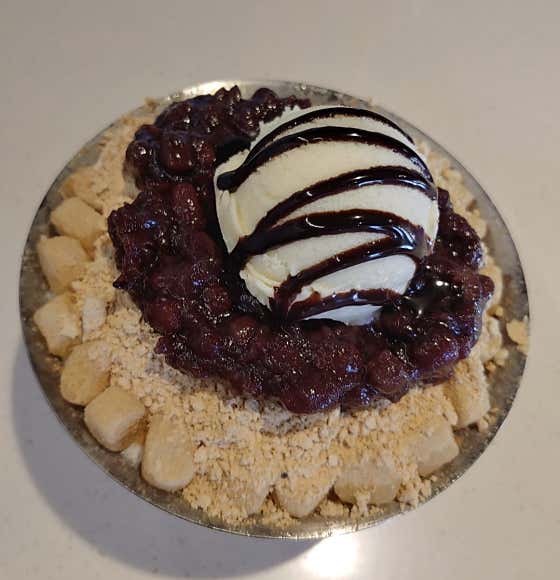 눈꽃팥빙수 메뉴 사진(네이버)