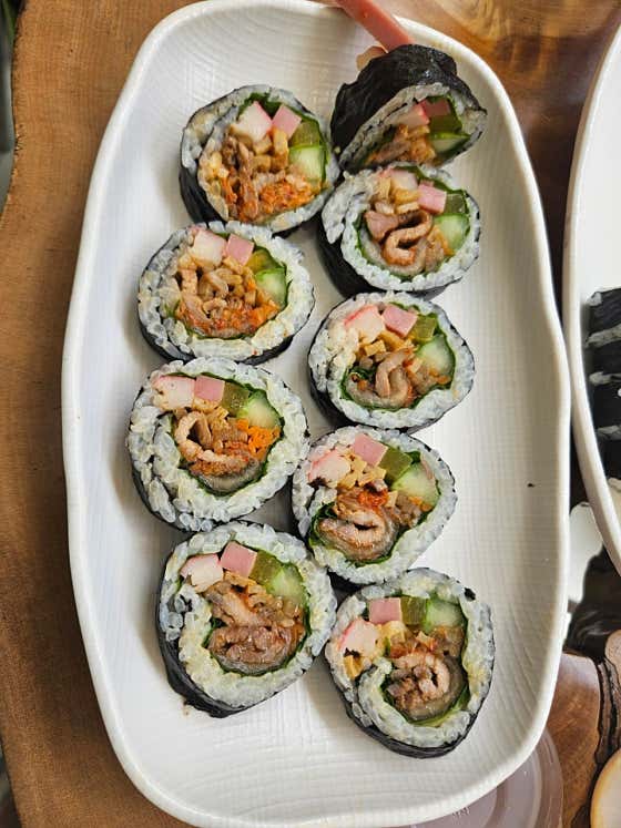 더 건강한 김밥 메뉴 사진(네이버)