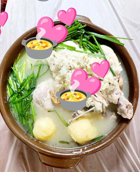 녹두한방백숙 메뉴 사진(네이버)
